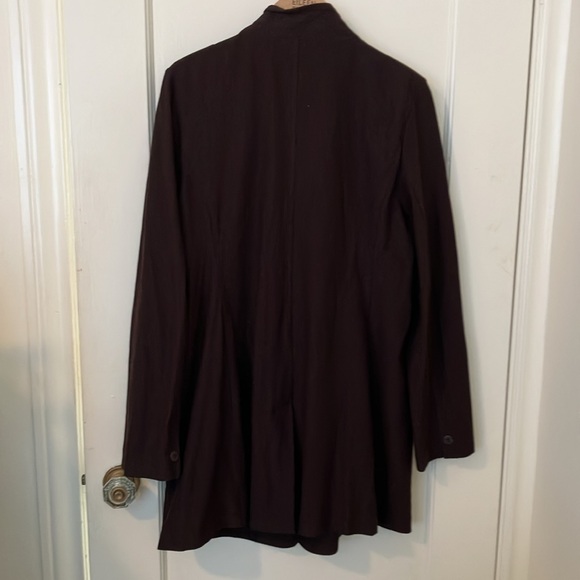 Eileen Fisher Women's Dark Brown Longline Crepe Jacket/Blazer size XL - Picture 3 of 8
